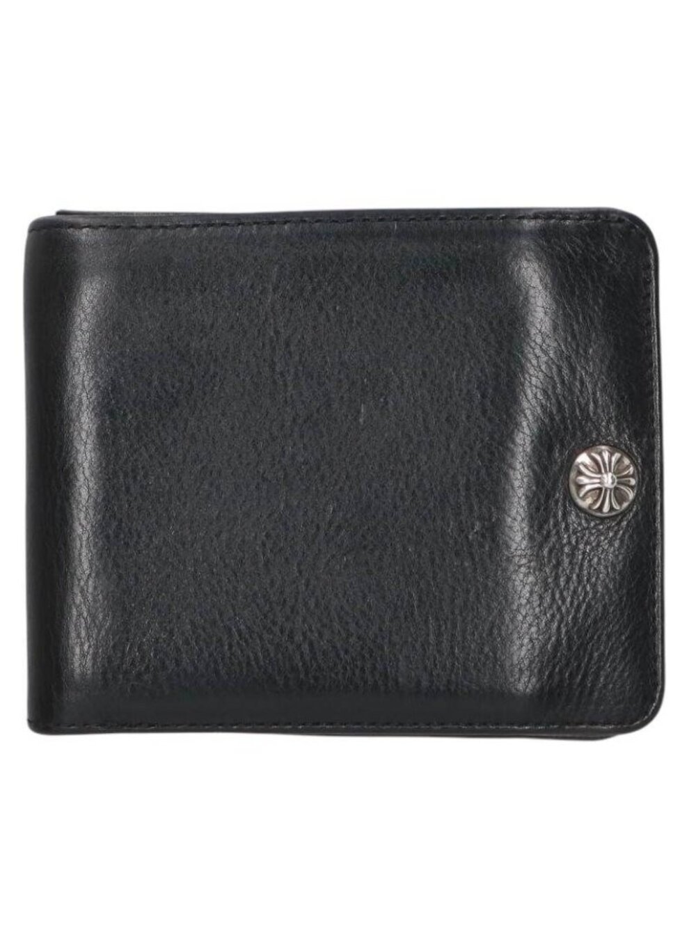 Chrome Hearts Cross Ball Button Leather Wallet